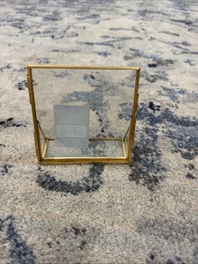Gold Glass Square Floating Photo Frame by Home Accents